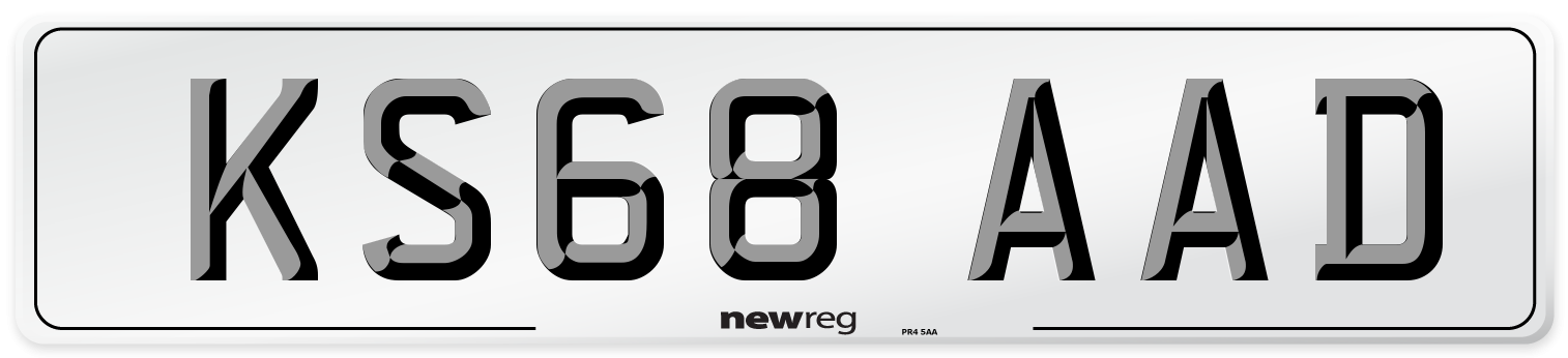 KS68 AAD Number Plate from New Reg